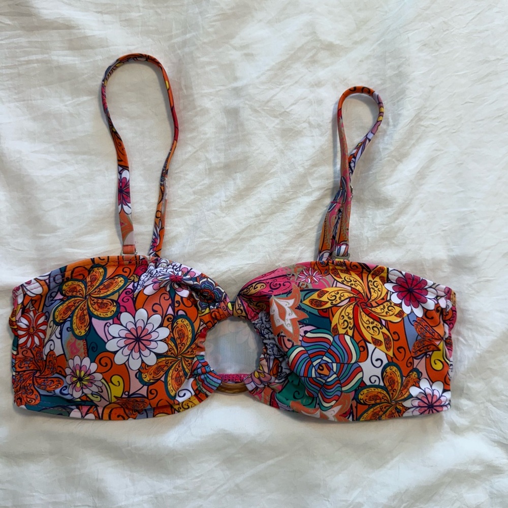 SHEIN Multicolor Floral Bikini Top